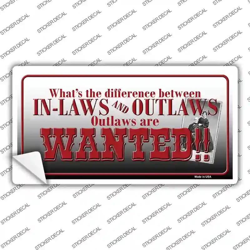 LP-6891s-L In-laws & Outlaws Novelty Sticker Decal - Large