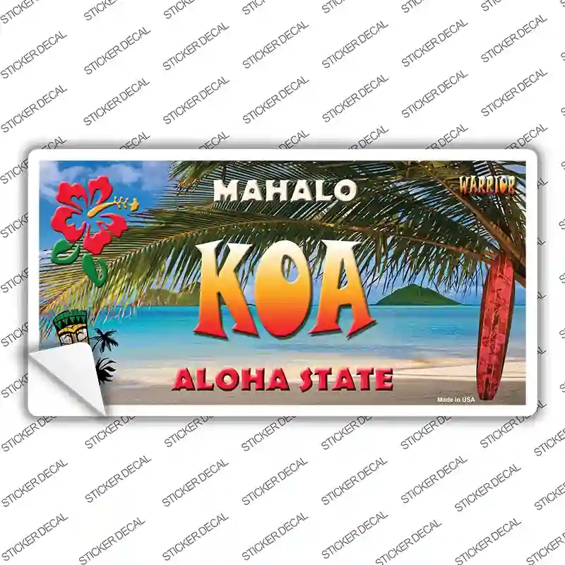LP-7820s-XL Koa Hawaii State Novelty Sticker Decal - Extra Large