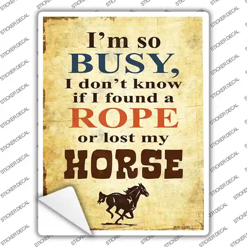 P-1303s-L Im So Busy Novelty Rectangle Sticker Decal - Large