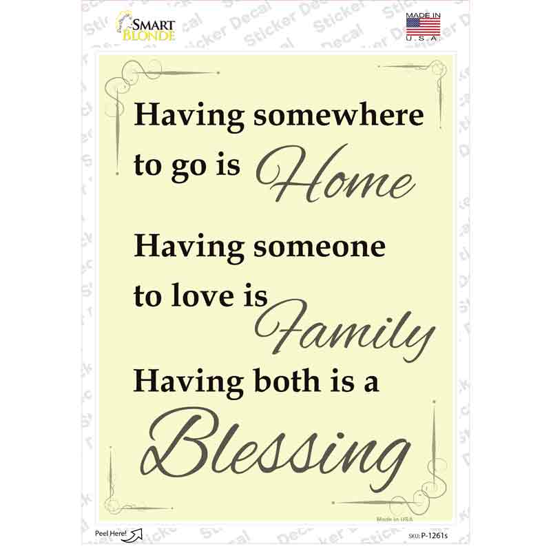 P-1261s-M Having Somewhere Novelty Rectangle Sticker Decal - Medium