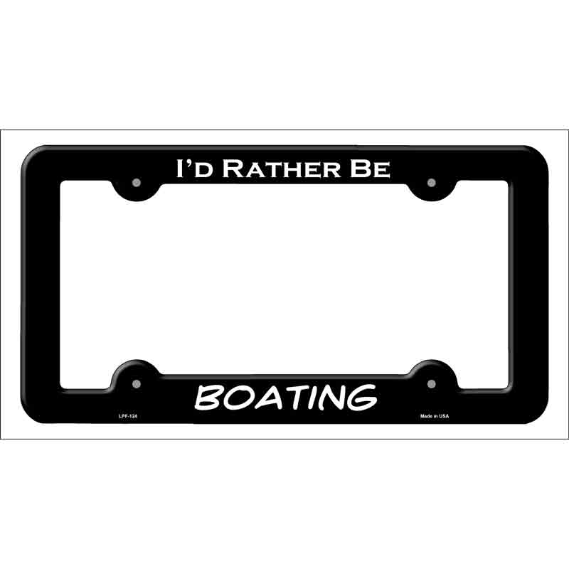 LPF-124b 12 x 6 in. Boating Novelty Metal License Plate Frame - Black