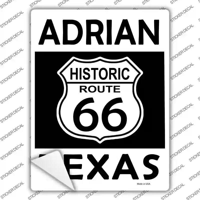 P-2792s-L Adrian Texas Historic Route 66 Novelty Rectangle Sticker Decal - Large