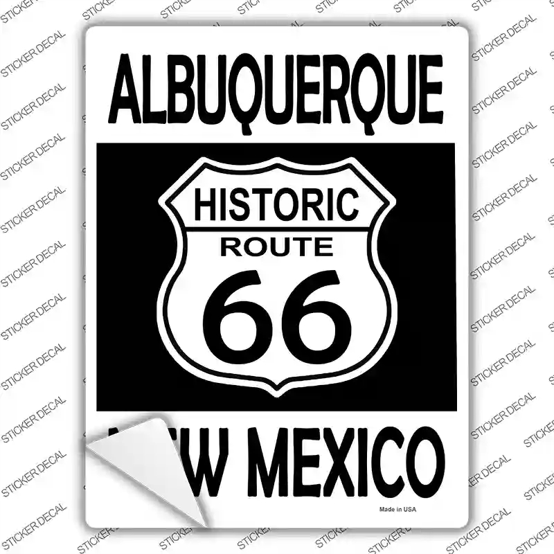P-2796s-L Albuquerque   Mexico Historic Route 66 Novelty Rectangle Sticker Decal - Large