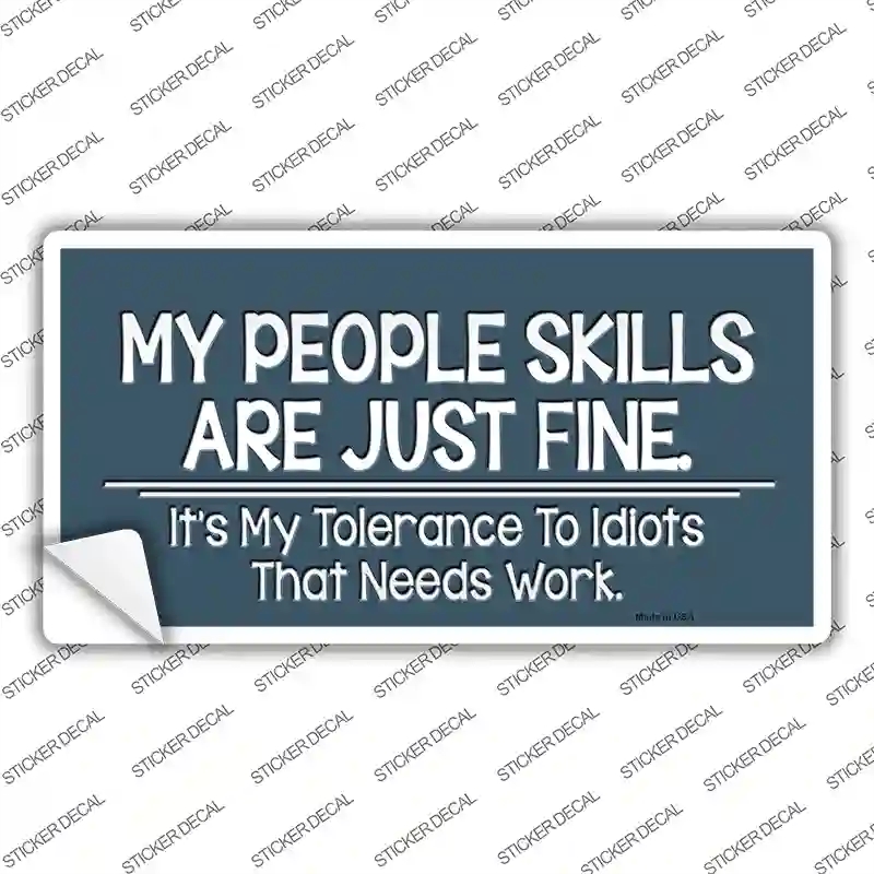 LP-9633s-XL My People Skills Novelty Sticker Decal - Extra Large
