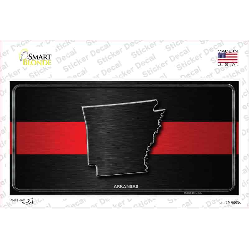 LP-9693s-M Arkansas Thin Red Line Novelty Sticker Decal - Medium