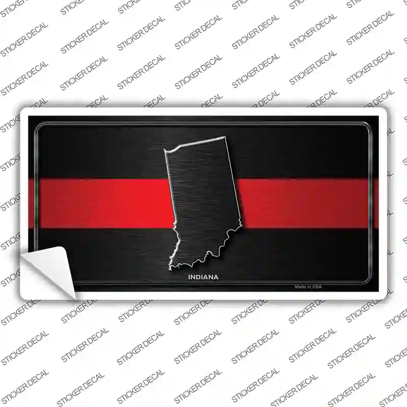 LP-9703s-XL Indiana Thin Red Line Novelty Sticker Decal - Extra Large