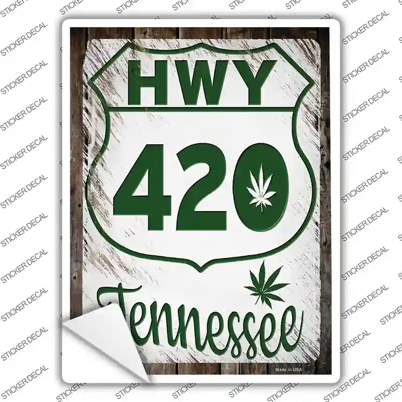 P-3297s-XL HWY 420 Tennessee Novelty Rectangle Sticker Decal - Extra Large