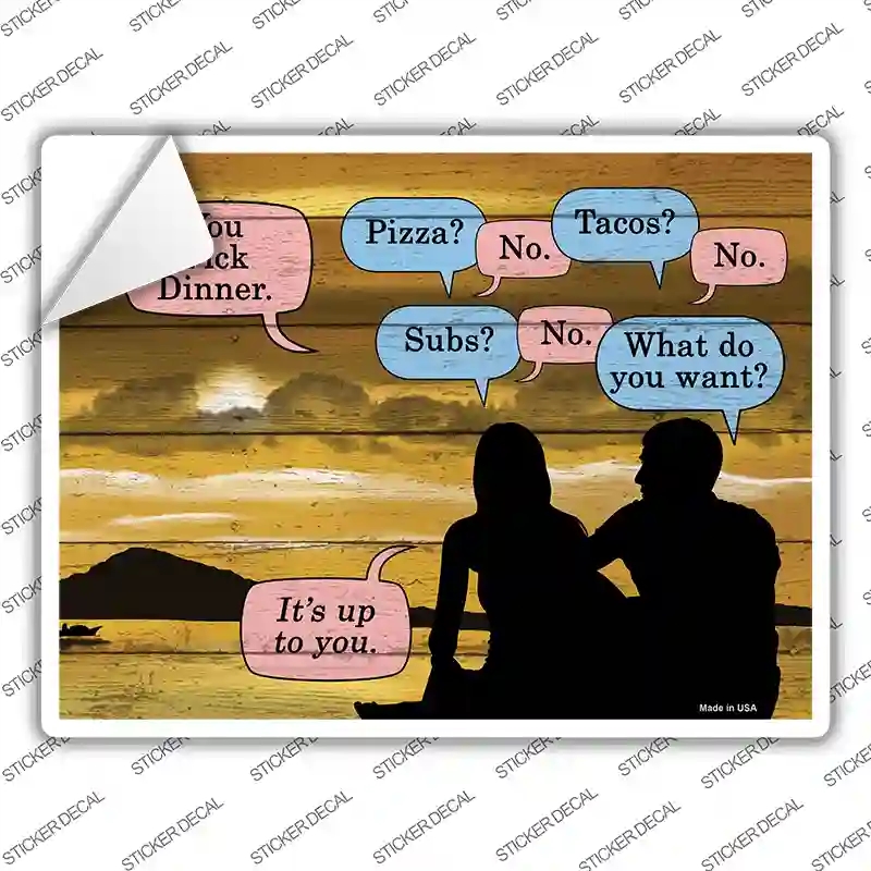 P-3004s-XL Its Up to You Novelty Rectangle Sticker Decal - Extra Large