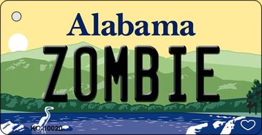 KC-10020 Zombie Alabama Background, Key Chain Metal Novelty
