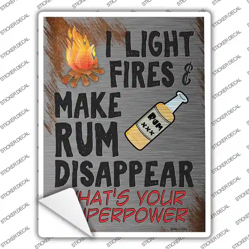P-3180s-XL Make Rum Disappear Novelty Rectangle Sticker Decal - Extra Large