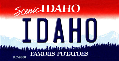 SMART BLONDE Idaho State Metal Novelty Aluminum Key Chain KC-9860