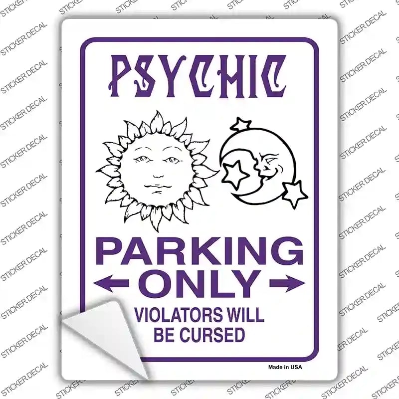 P-786s-L Psychic Only Novelty Rectangle Sticker Decal - Large