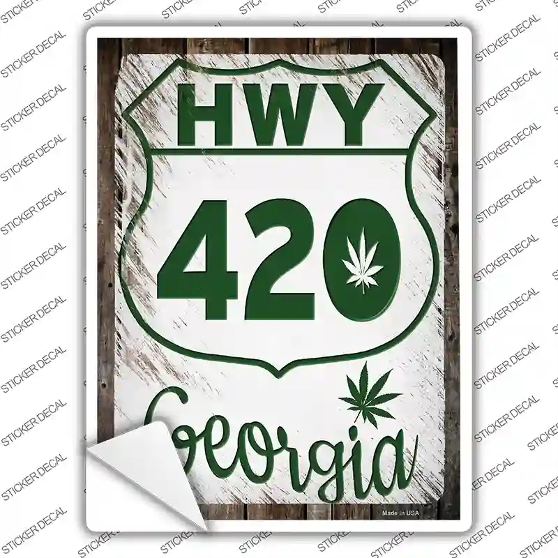 P-3265s-S HWY 420 Georgia Novelty Rectangle Sticker Decal - Small