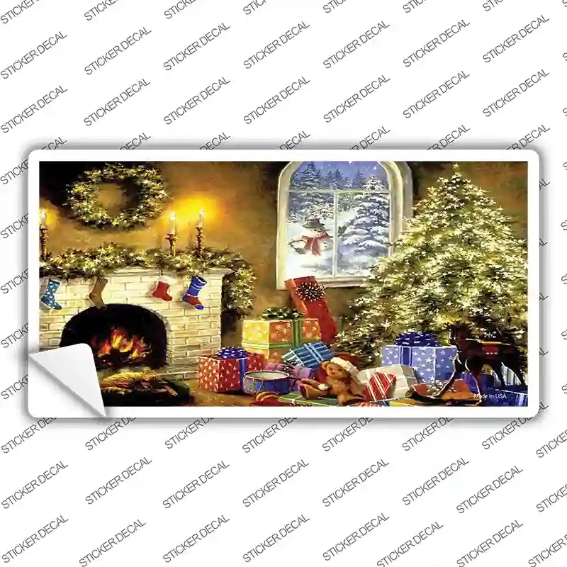 XMAS-05s-S Christmas Scene Novelty Sticker Decal - Small