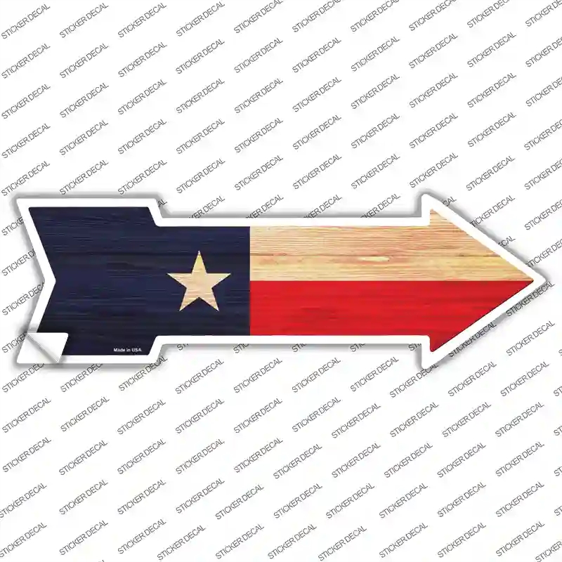 A-564s-S Texas State Flag Novelty Arrow Sticker Decal - Small