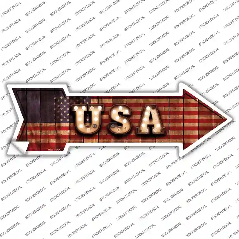 A-635s-S USA Bulb Letters Novelty Arrow Sticker Decal - Small
