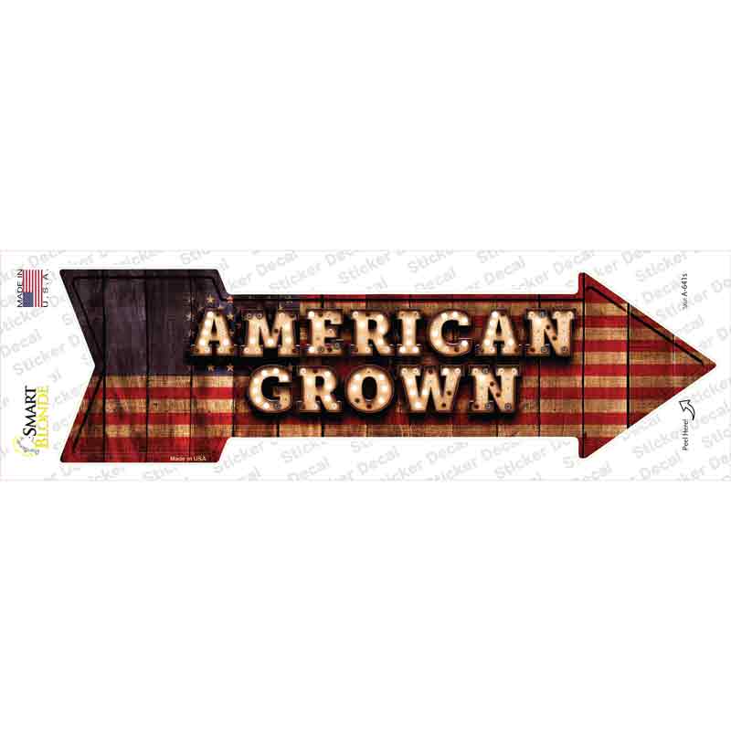 A-641s-M American Grown Bulb Letters Novelty Arrow Sticker Decal - Medium