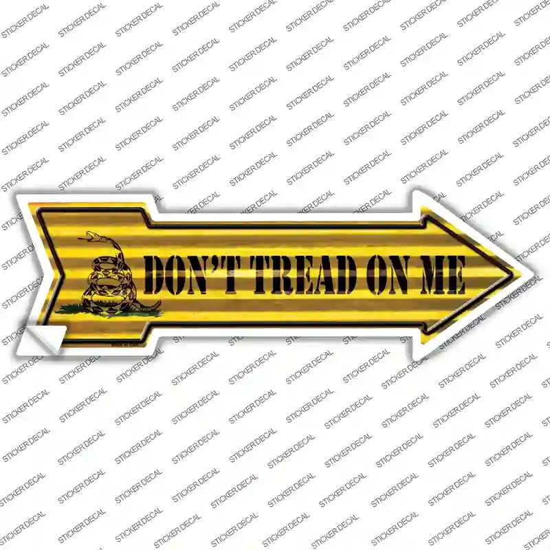 A-653s-S Do Not Tread on Me Novelty Arrow Sticker Decal - Small