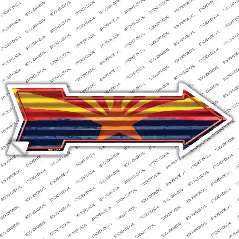 A-657s-S Arizona Flag Novelty Arrow Sticker Decal - Small