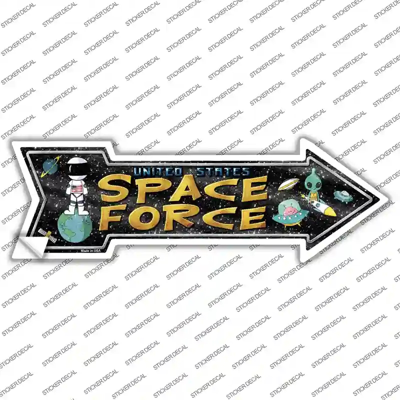 A-665s-XL US Space Force Novelty Arrow Sticker Decal - Extra Large