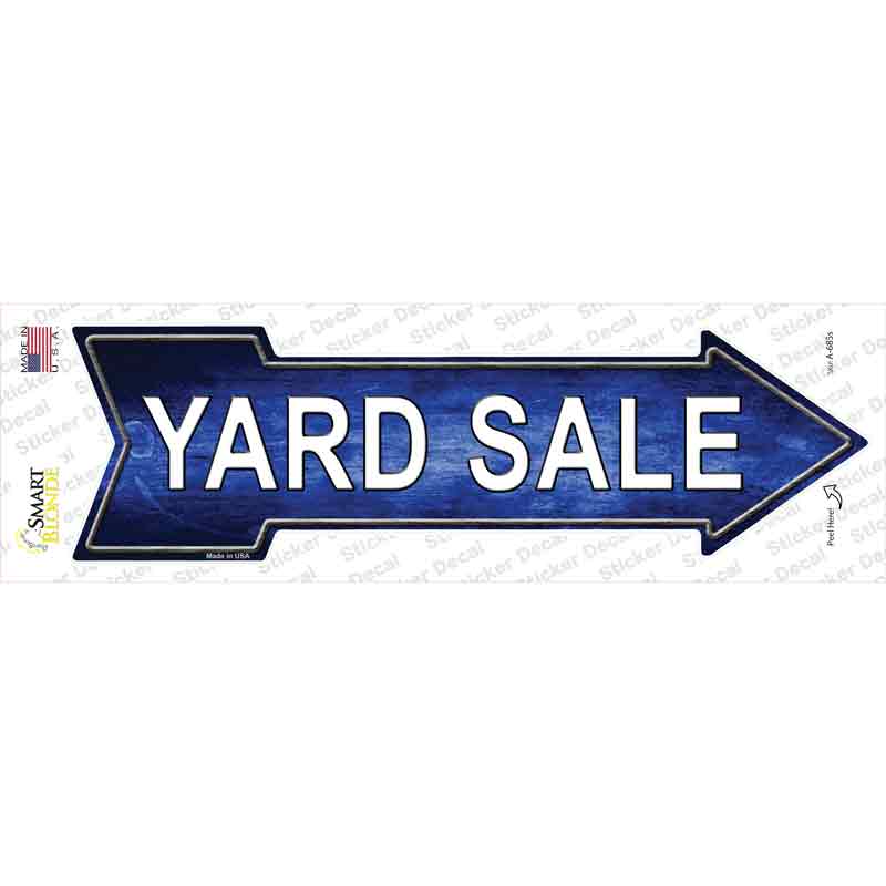 A-685s-M Yard Sale Right Novelty Arrow Sticker Decal - Medium