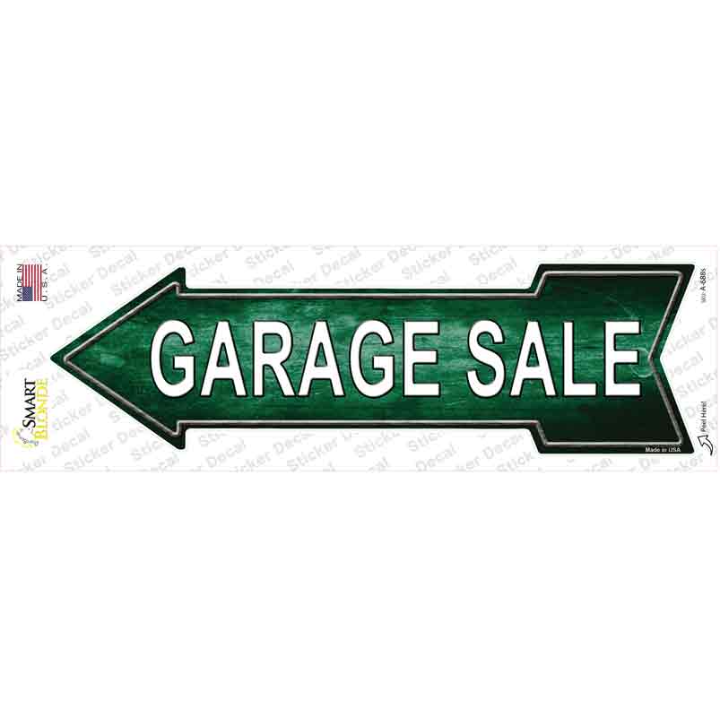 A-688s-M Garage Sale Left Novelty Arrow Sticker Decal - Medium
