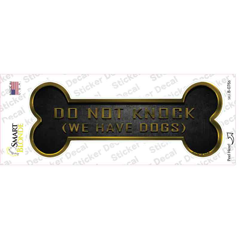 B-076s-M We Have Dogs Novelty Bone Sticker Decal - Medium