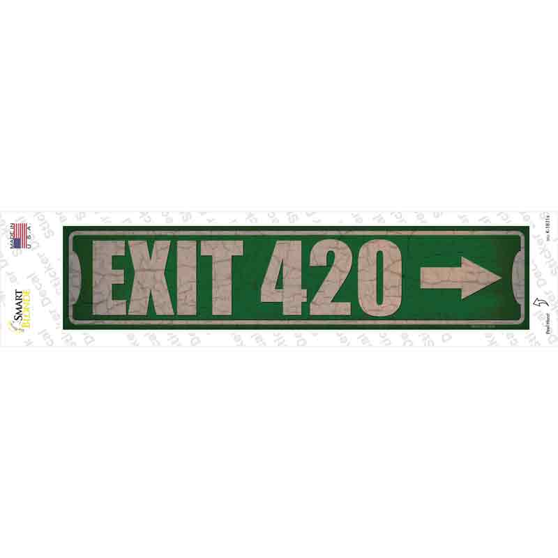 K-1831s-M Exit 420 Right Novelty Narrow Sticker Decal - Medium