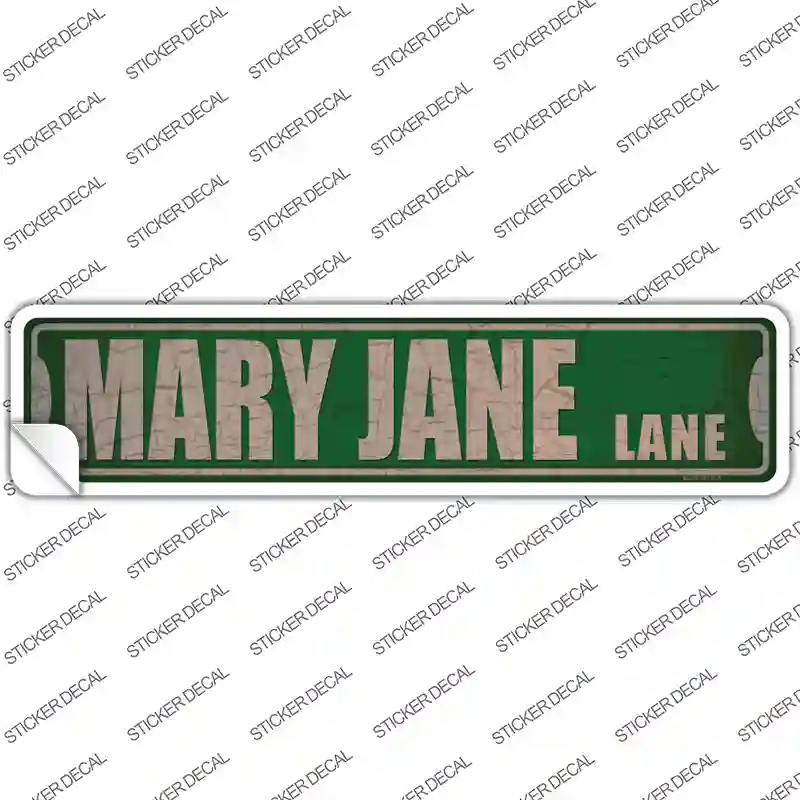 K-1832s-S Mary Jane Lane Novelty Narrow Sticker Decal - Small