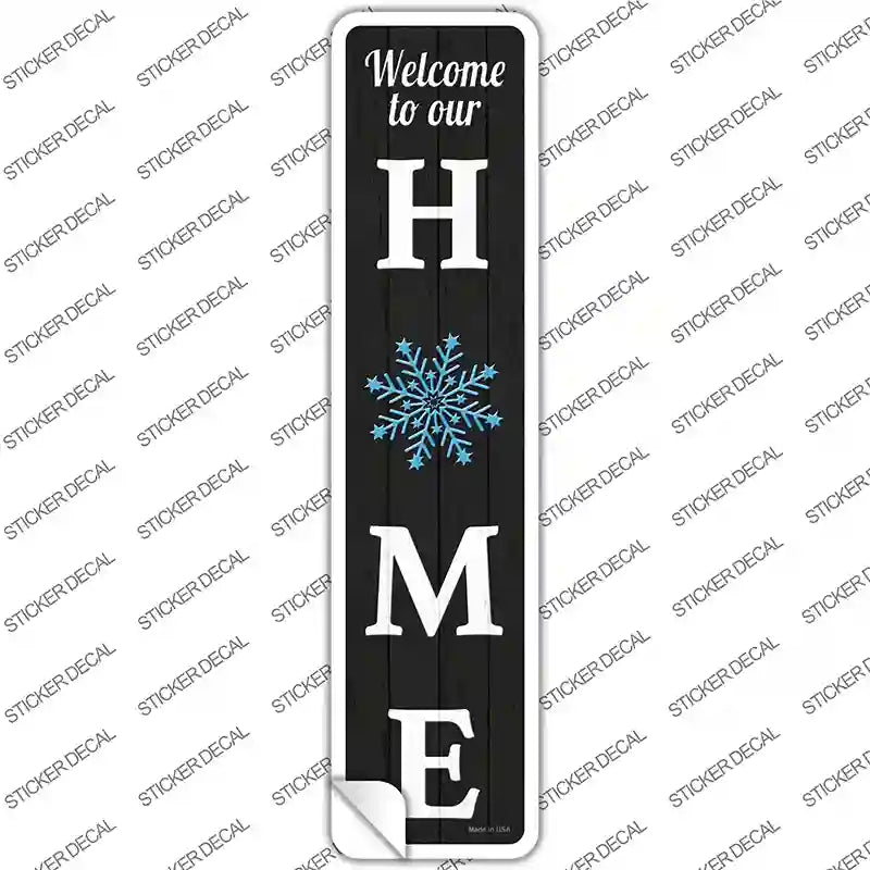 K-1837s-XL Home Snowflake Novelty Narrow Sticker Decal - Extra Large