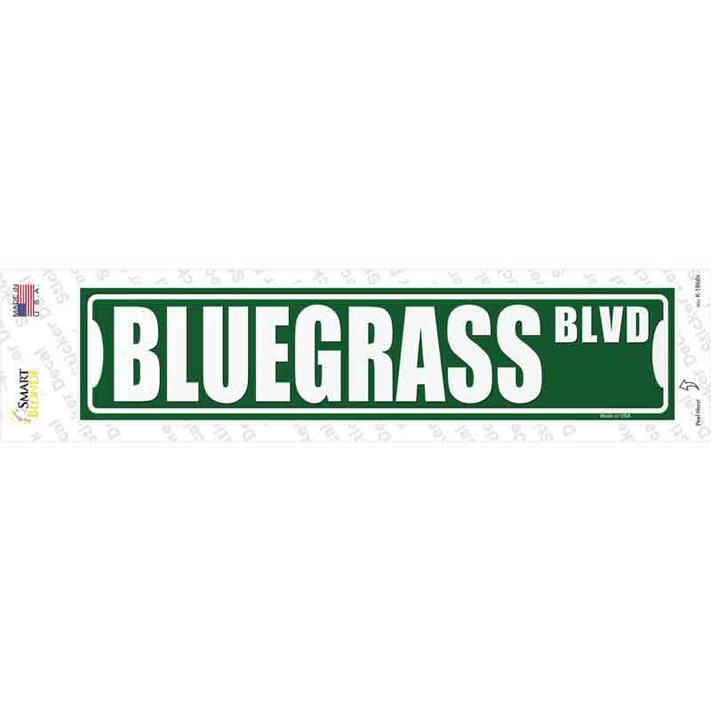 K-1868s-M Bluegrass Blvd Novelty Narrow Sticker Decal - Medium