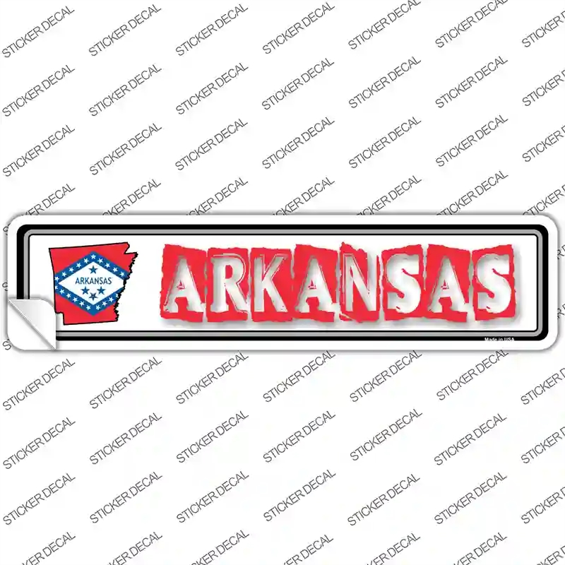 K-303s-S Arkansas Outline Novelty Narrow Sticker Decal - Small