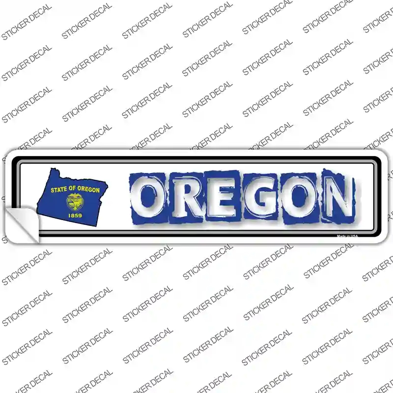 K-336s-XL Oregon Outline Novelty Narrow Sticker Decal - Extra Large