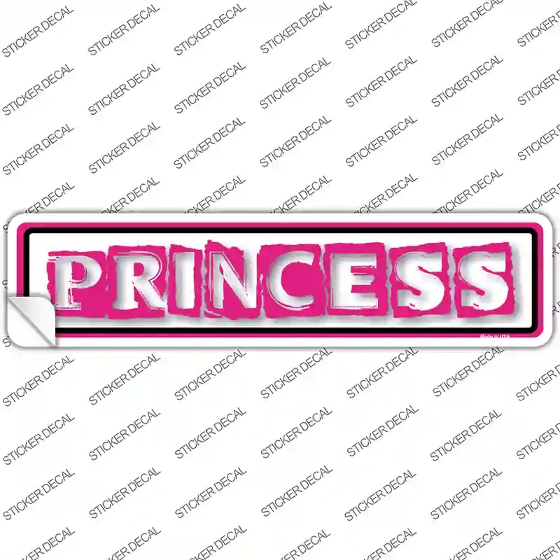 K-351s-S Princess Novelty Narrow Sticker Decal - Small