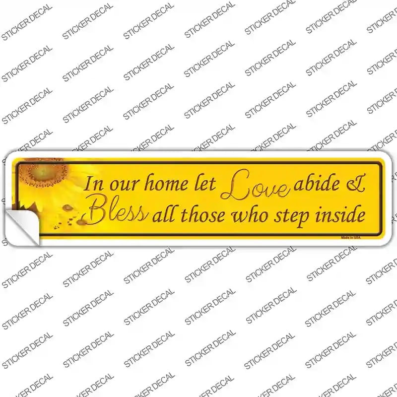 K-381s-XL Love Abide & Bless All Novelty Narrow Sticker Decal - Extra Large
