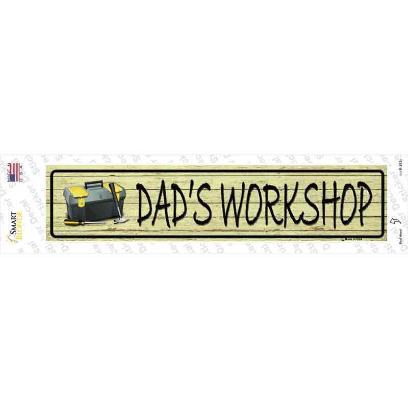 K-392s-M Dads Workshop Novelty Narrow Sticker Decal - Medium