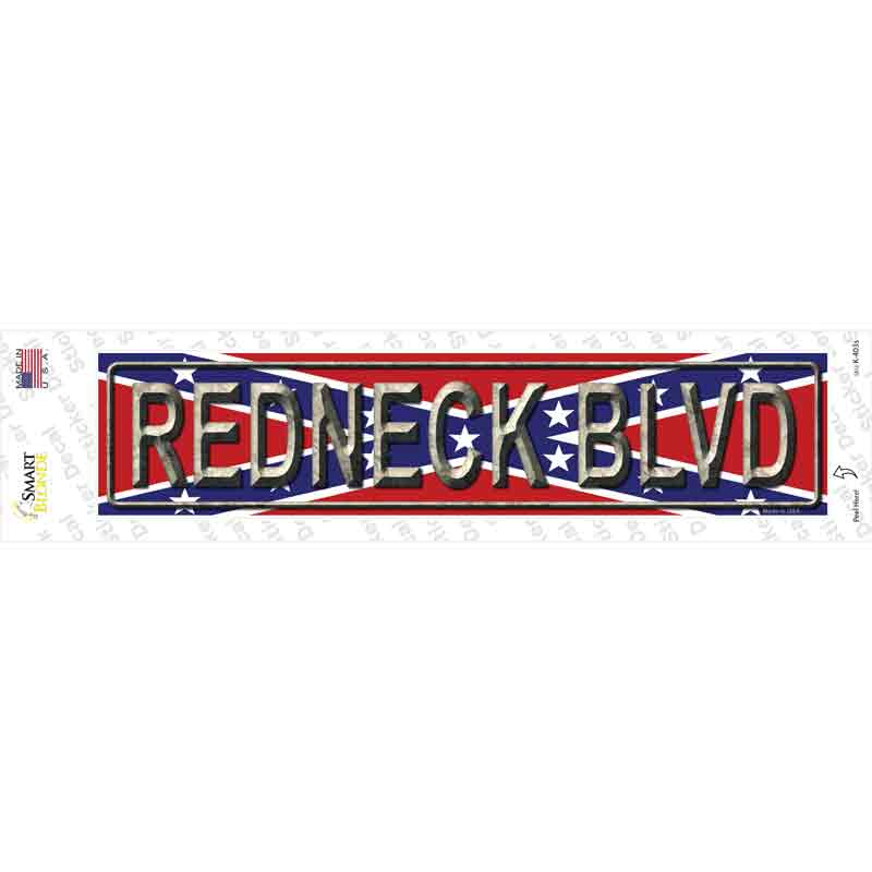 K-403s-M Redneck Blvd Novelty Narrow Sticker Decal - Medium