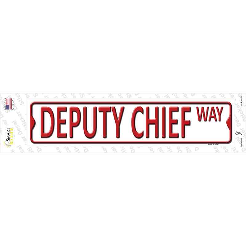K-442s-M Deputy Chief Way Novelty Narrow Sticker Decal - Medium