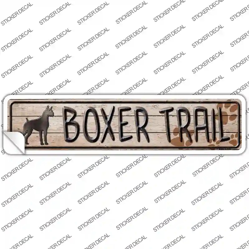 K-454s-L Boxer Trail Novelty Narrow Sticker Decal - Large