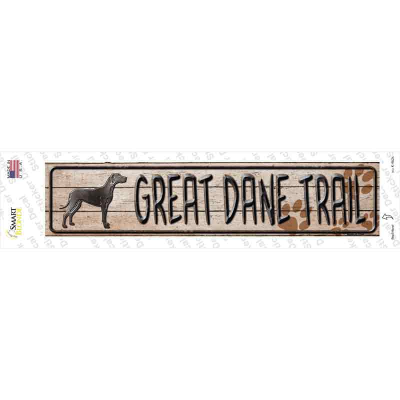 K-462s-M Great Dane Trail Novelty Narrow Sticker Decal - Medium