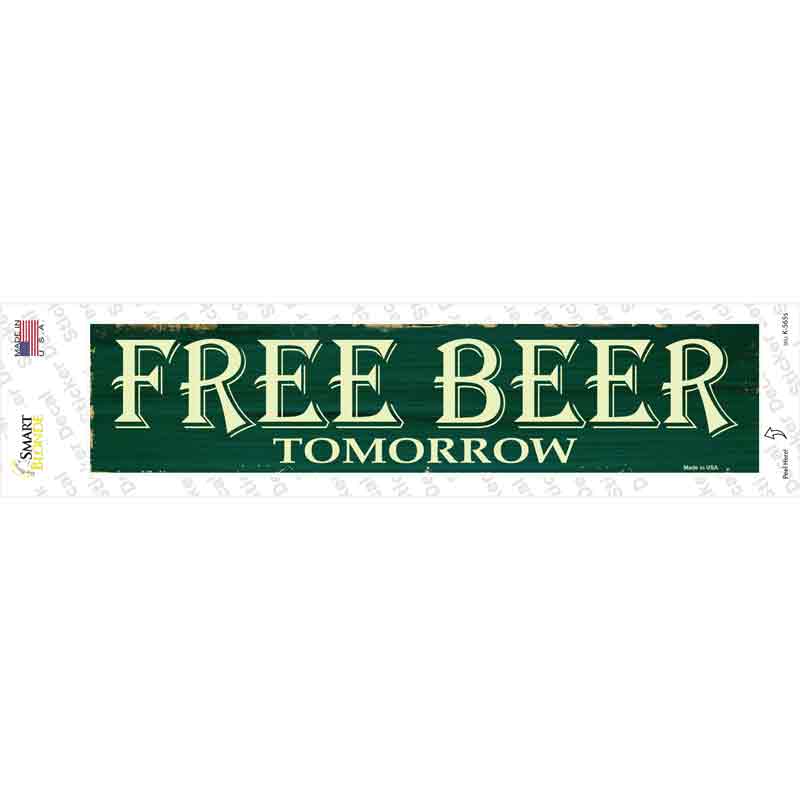 K-565s-M Free Beer Novelty Narrow Sticker Decal - Medium