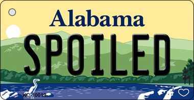 KC-10019 Spoiled Alabama Background, Key Chain Metal Novelty