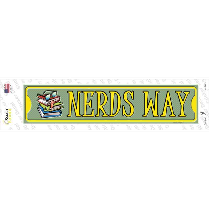 K-601s-M Nerds Way Novelty Narrow Sticker Decal - Medium