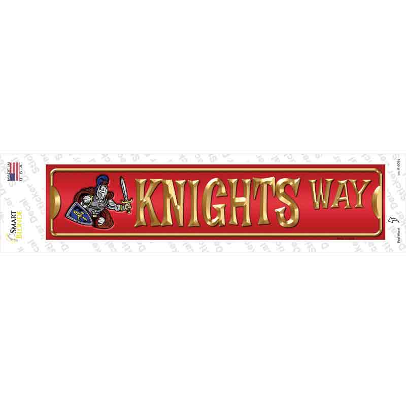 K-605s-M Knights Way Novelty Narrow Sticker Decal - Medium