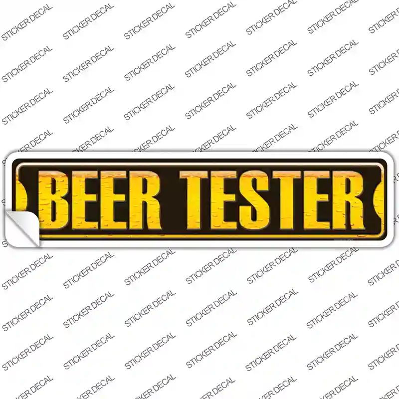 K-608s-L Beer Tester Novelty Narrow Sticker Decal - Large