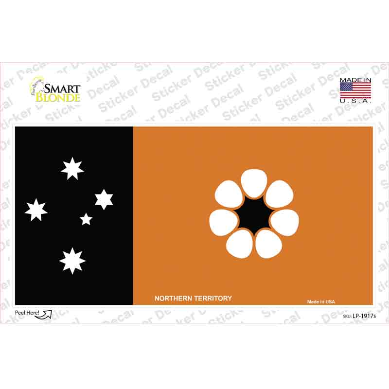 LP-1917s-M Northern Territory Flag Novelty Sticker Decal - Medium