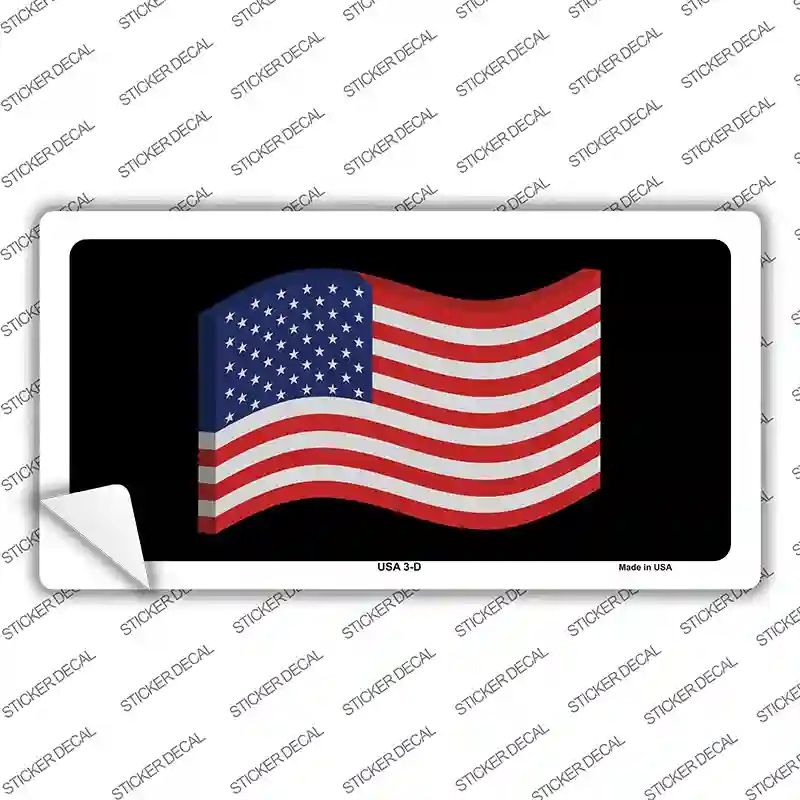 LP-1923s-XL USA 3-D Flag Novelty Sticker Decal - Extra Large