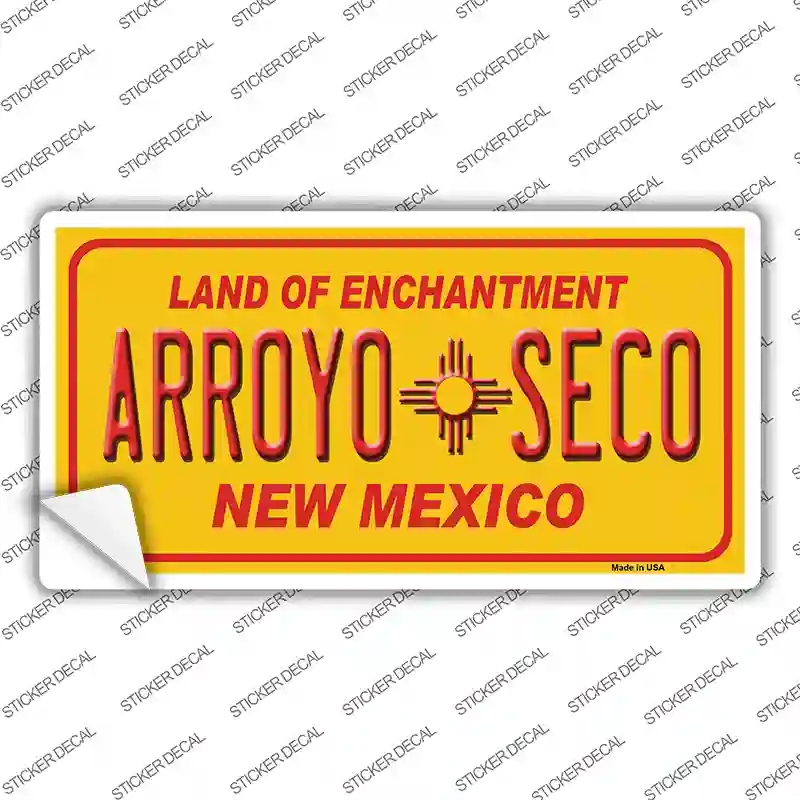 LP-1942s-S Arroyo Seco Yellow   Mexico Novelty Sticker Decal - Small