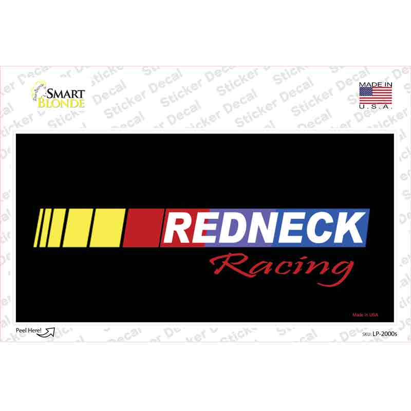 LP-2000s-M Redneck Racing Novelty Sticker Decal - Medium