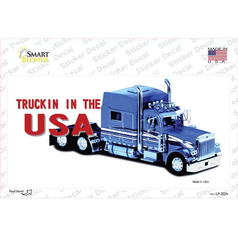 LP-202s-M Trucking in the USA Novelty Sticker Decal - Medium